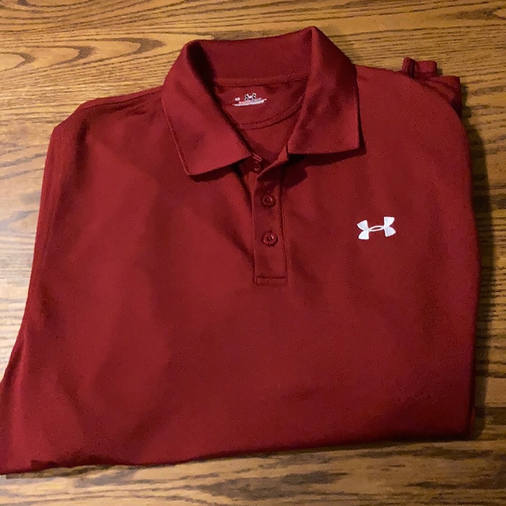 Under Armour golf-sport polo shirt. Size L. Red
